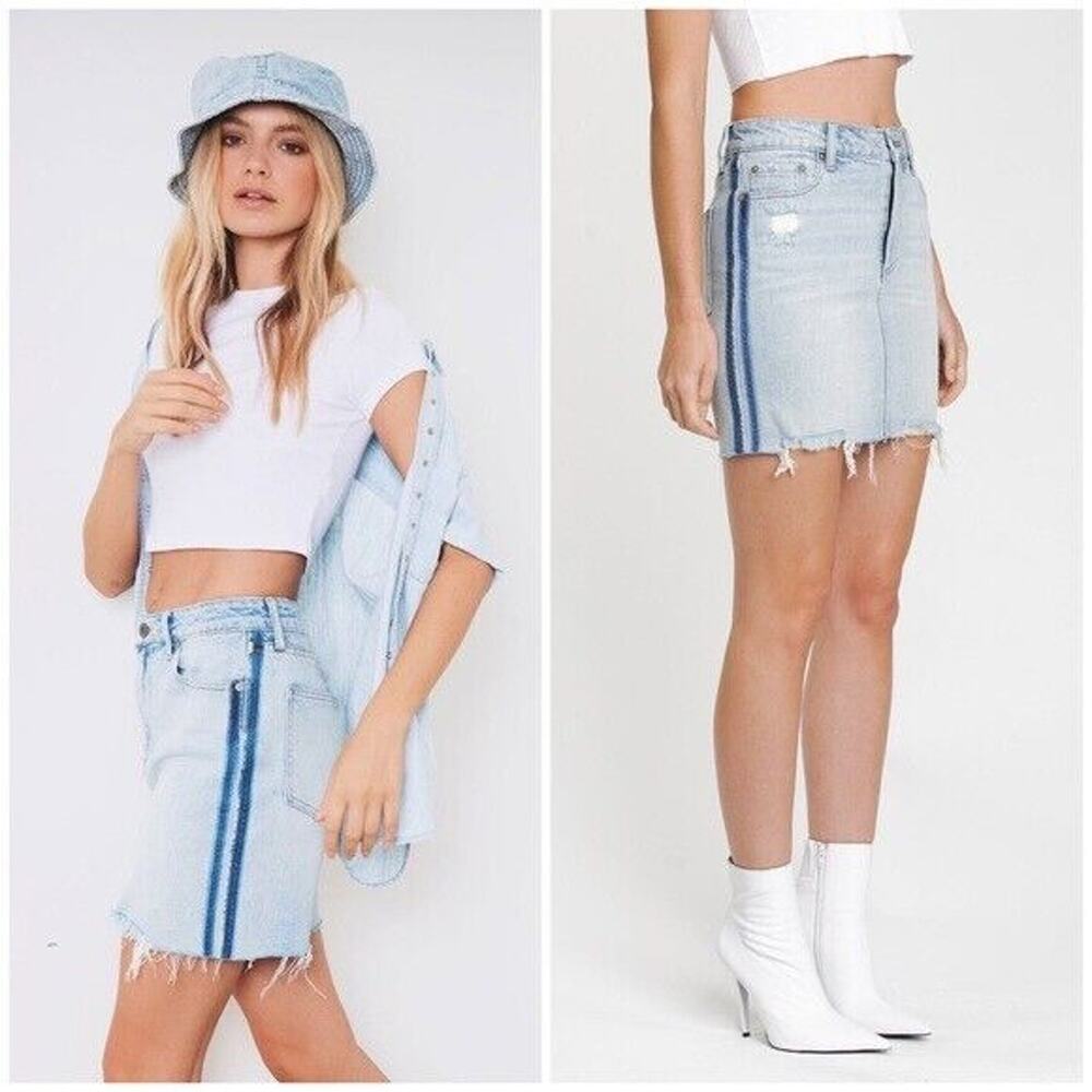 Pistola Skirt Womens 27 Sierra High Rise Malibu Denim Mini Pencil Y2K Festival‎